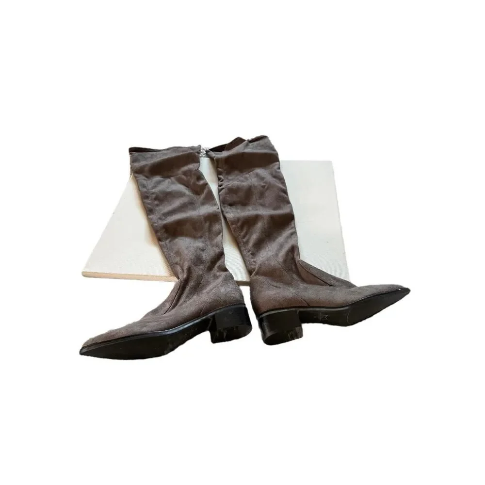 Marc Fisher Grey Suede Over the Knee Boots Size 7.5